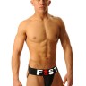 Джоки мужские Fist Logo Jock • Black, черные стринги для анального секса (Размер S (46))