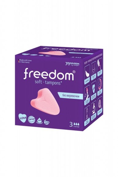 Тампоны женские гигиенические Freedom Soft Tampons Normal 3 шт