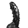 Фаллоимитатор реалистик Khan • Regular Cock, с пупырышками из винила, черный, 22 см