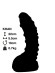 Фаллоимитатор с пупырышками Khan • Regular Cock, черный из винила, 22 см + анальная интимная гель-смазка #SexNow Classic 50 мл