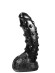 Фаллоимитатор с пупырышками Khan • Regular Cock, черный из винила, 22 см + анальная интимная гель-смазка #SexNow Classic 50 мл