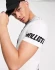 Футболка мужская Hollister sport central & sleeve logo ombre t-shirt in black, черно-белая