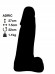 Фаллоимитатор гигант для фистинга Adric • Large Cock черный 27 см