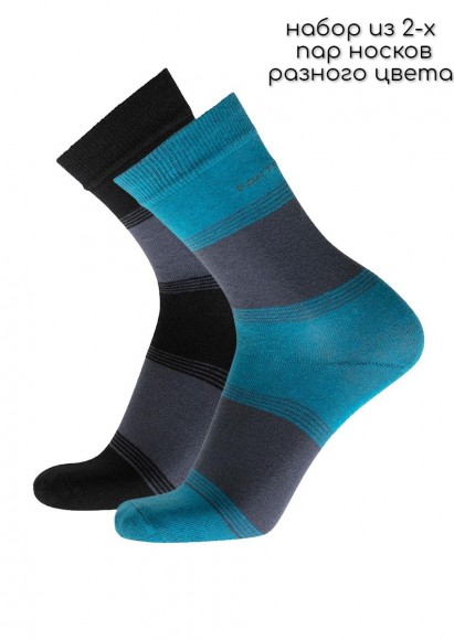 Две пары мужских носков разноцветные Pantelemone Casual PN-128, размер 25 (38-40), 2 пары
