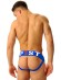 Джоки мужские, эротические стринги Fist Logo Jock Blue, синие