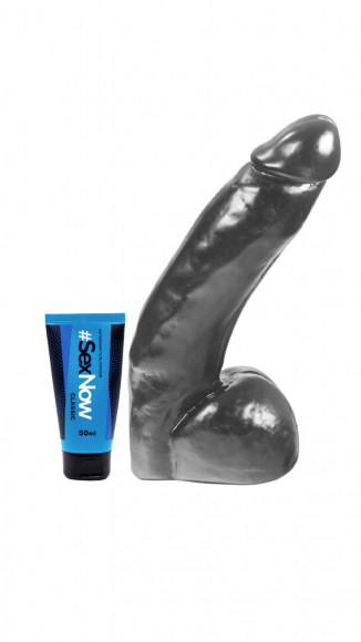 Интимная гель смазка для секса SexNow Classic 50 мл и фаллоимитатор гигант для фистинга Eduardo • Large Cock 28 см 